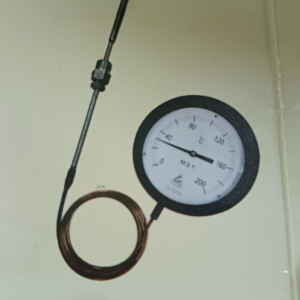Mercury in Steel Thermometer