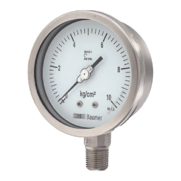 All SS Pressure Gauge Bourdon Type Model AL