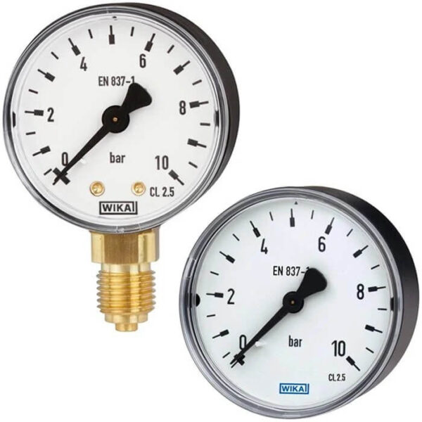 Bourdon tube pressure gauge, copper alloy Models 111.10, 111.12